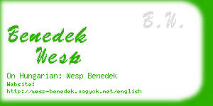 benedek wesp business card